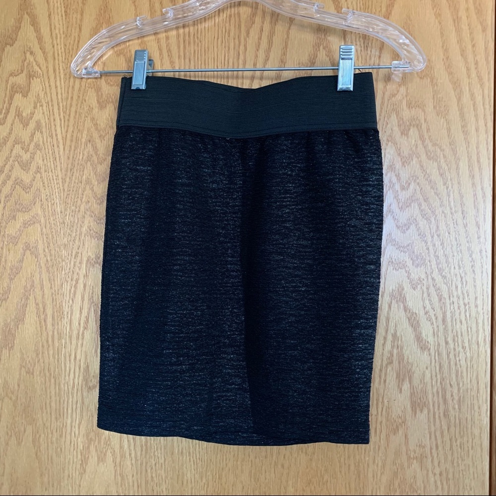 Sparkly black pencil skirt